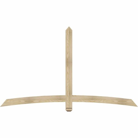 Ekena Millwork Bellingham Rough Sawn Timber Gable Bracket, Douglas Fir, 84"W x 49"H x 2"D x 4"F, 14/12 Pitch GBW084X49X0204BEL00RDF